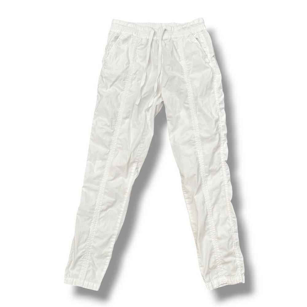 Marrakech Jogger Pants Womens Small White Cotton Blend Drawstring Casual Summer